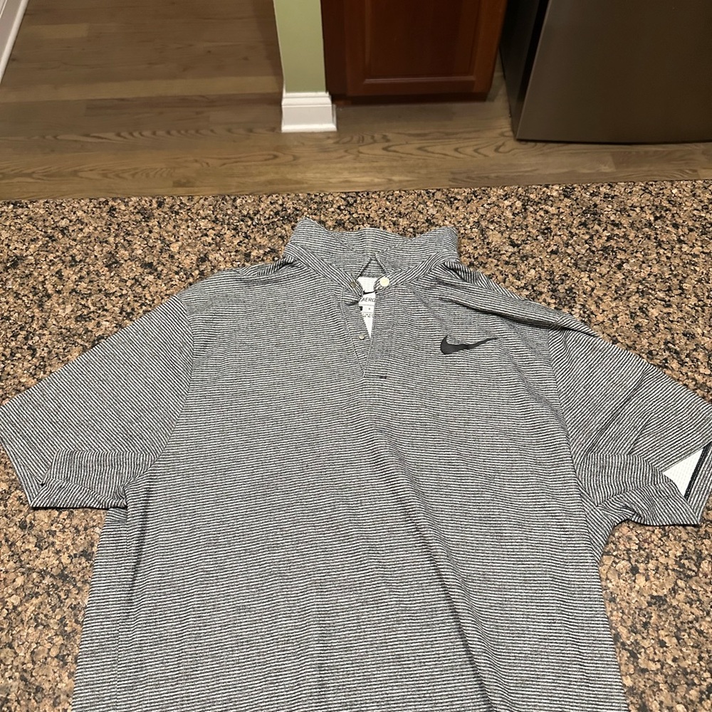 Black and White Nike Polo